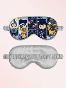 1pc Coraline Other World Eye Mask - Dreamy Sleep Mask for Coraline Fans, 3D Contoured Blackout Blindfold for Deep Sleep, Perfect Movie Merch Gift for Her & Horror Lovers, Soft & Breathable Night Eye Cover for Travel.