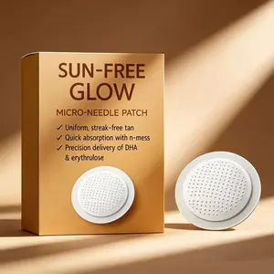Sunless tanning microneedle patches, pack of 10, Sun free clow, seamless tanning, tanning aid, sun-free tanning patches