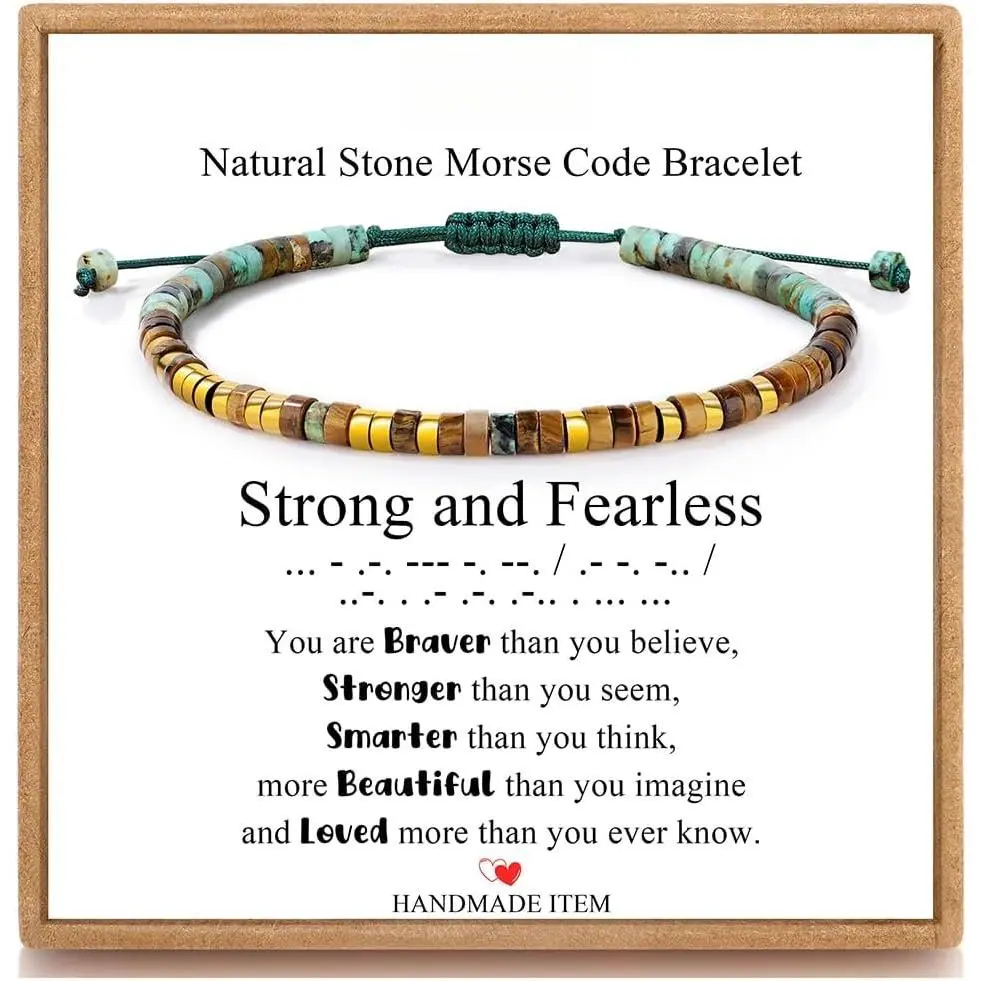Morse Code Bracelets Gifts for Women Mothers Day Birthday Graduation Gifts for Her Women Inspirational Funny  Christmas Stocking Stuffers Adjustable  Bracelets for Women