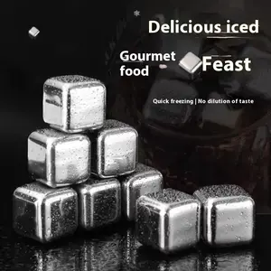 304 stainless steel ice cubes red wine ice grain cross-border instant frozen whiskey ice stone summer ice magic