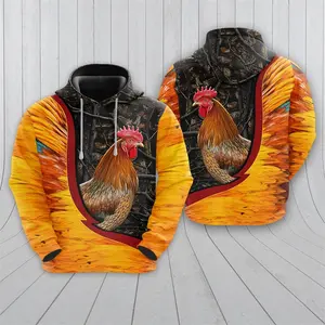 Hawaiian Chicken 3D Printed Hoodies For Men Clothes Casual Rooster Graphic Sweatshirts Harajuku Fashion Women Hoody  Boy Tops