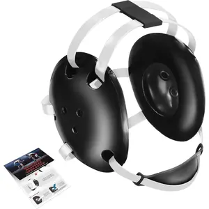 Wrestling Headgear, Youth Wrestling  Gear with Chin Cup, Sorf Ear Guard for MMA, Jiu-Jitsu (for Users  10+)