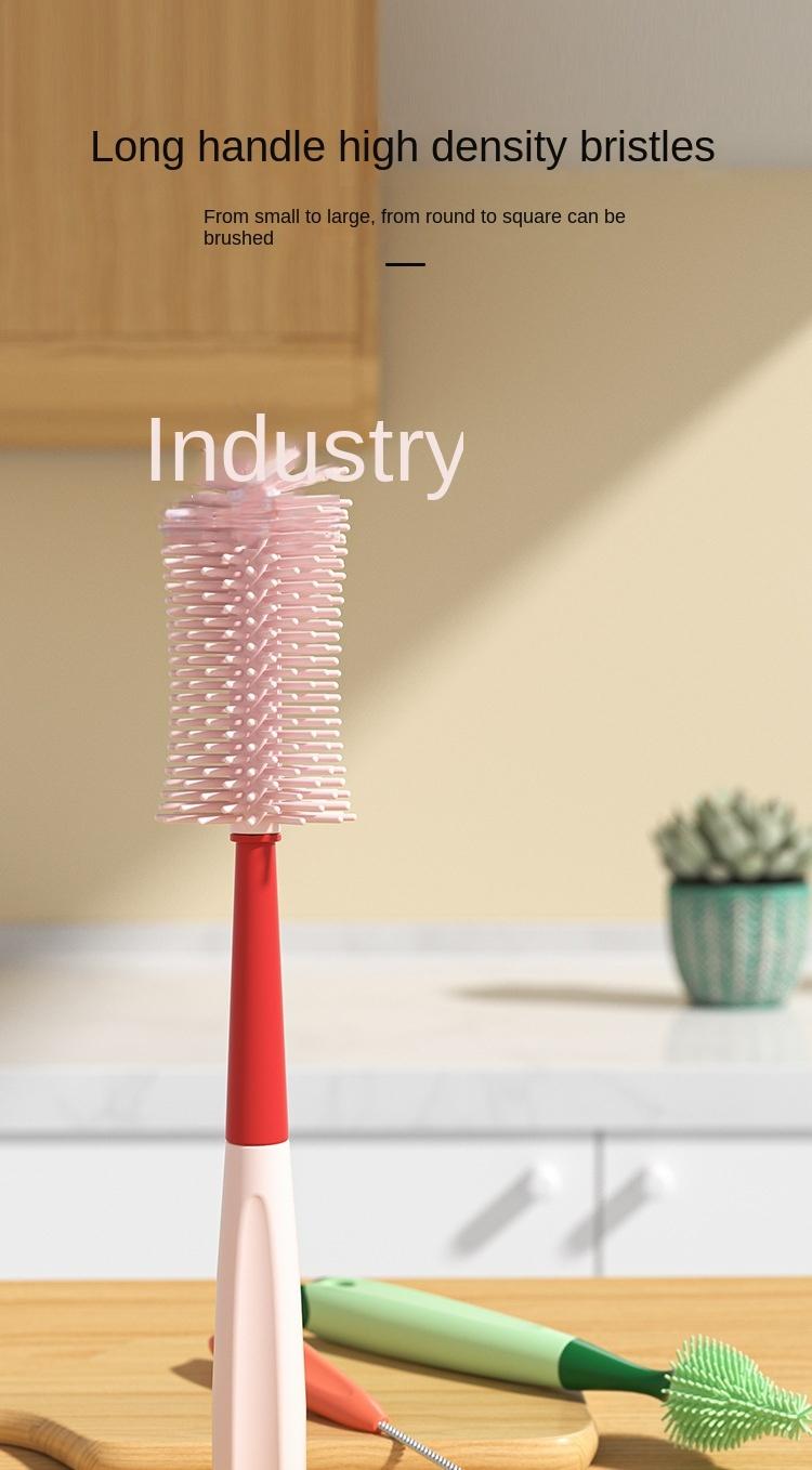 Baby Bottle Cleaning Brush Set - Cleaner with Long Handle, Sports Bottle with Straw Brush, Nozzle/Lid Cleaning Brush for Cleaning Narrow Mouth