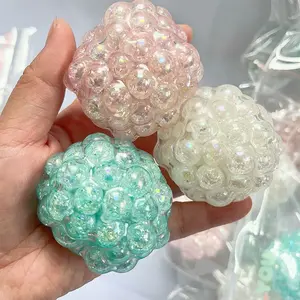 3PCS Sparkly Crystal Squeeze Ball, Stress Relief Fidget Toy