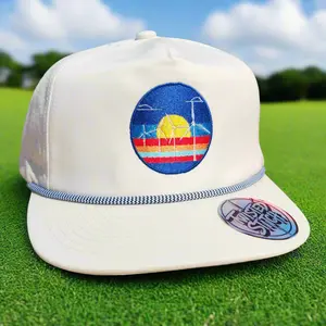 Wind Turbine Sunrise Golf Hat