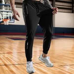 Men's Outdoor Sports Pants - Lightweight Ice Silk Cooling Fabric, High-Quality Zippered Pockets, Suitable for Fitness, Hiking, Casual Wear, Ice Silk Material