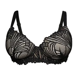 Women's Elegant Lace Push-Up Bra, Supportive and Comfortable Plus Size Lingerie with Seamless Lift & Shape Design, Lady, Elegance
