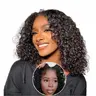 4x4 Glueless HD Wigs Human Hair HD Transparent Glueless Wigs Pre Plucked with Baby Hair 200% Density Afro Kinky Curly Wigs for Black Women Outdoorfun