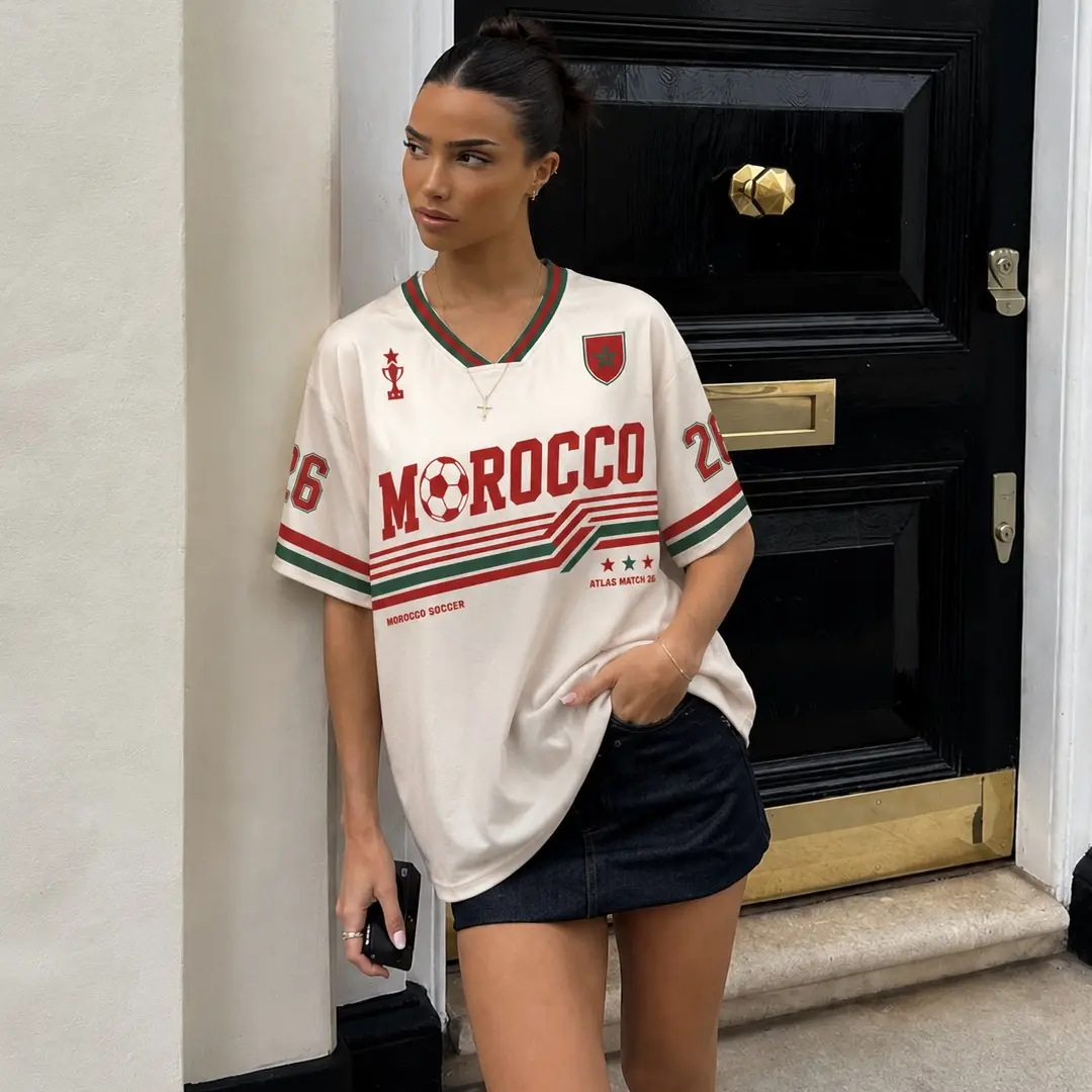 Moroc Soccer Mesh Football Jersey, Retro Atlas Lions Shirt, Custom Name Number Jersey, Moroccan Football Fan Gift