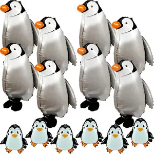 14 Pieces Penguin Balloons Jumbo Walking Penguin Foil Balloon For Birthday Party Favor Wedding Supplies