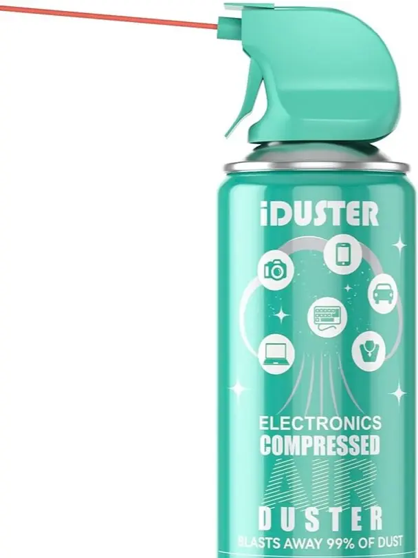 Compressed Canned Air Duster for Computer - Disposable Electronic Keyboard Cleaner for Cleaning Duster