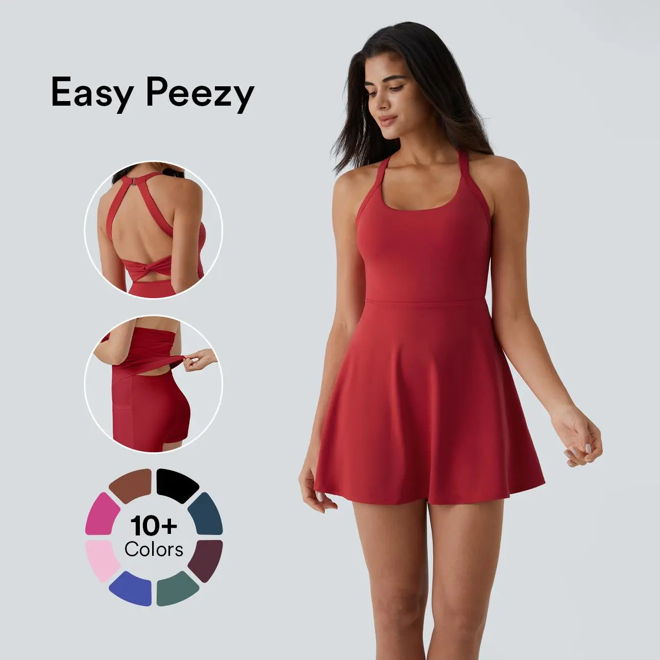 Halara Backless Sleeveless Criss Cross Active Spring Dresses for Women -  Easy Peezy, Dresses with pockets for Yoga Workout Running, Women's Sports &  Outdoor Clothing #summervibes
