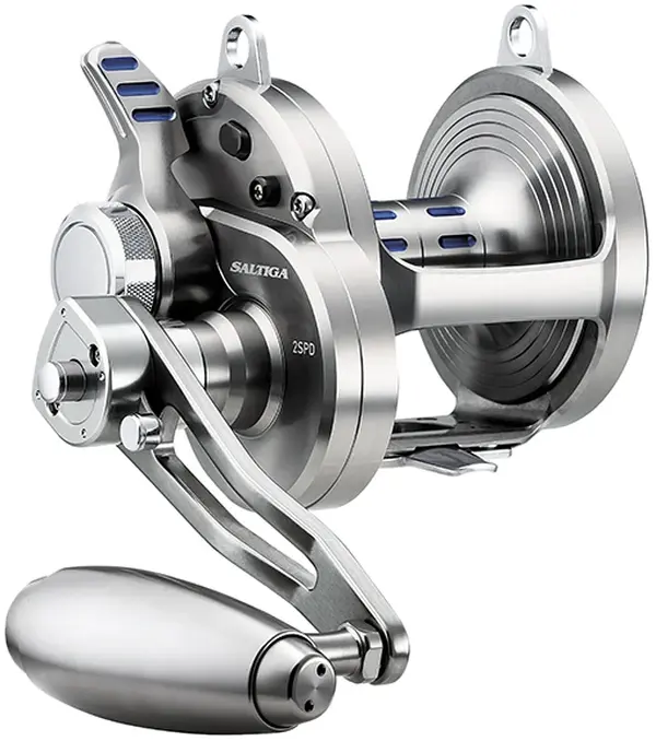 Daiwa Saltiga 2-Speed Lever Drag Conventional Fishing Reels, Aluminum Mechanical Fishing Accessories with Dual Speed Drag, Multi-Size Option