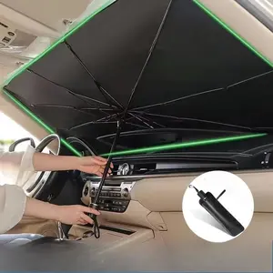 1PC Car sunshade umbrella Uv Protective Sunshade UV protection sunscreen heat insulation sunshade shade front windshield panel cover car interior practical accessories Portable Car Sunshade