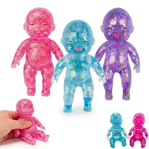 Soft and fluffy baby flashing squeeze toy, slow rebound sensory softness, satisfying hand feel, stress relief toy for desk and office use, relieves stress and anxiety, delightful gift (combo set) outdoorfun