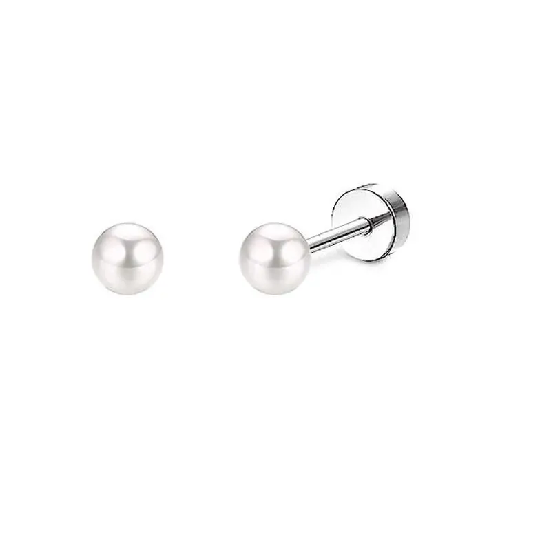 A pair of silver pearls