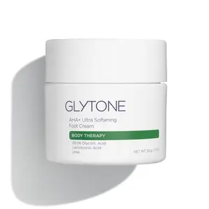 Glytone AHA+ Ultra Softening Foot Cream for Dry, Cracked Feet - Intensive Hydration & Exfoliation