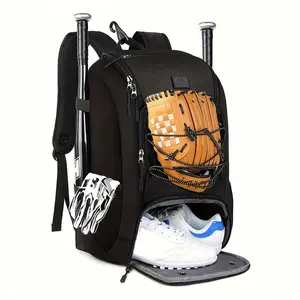 Baseball Backpack, Softball Bat Bag with Shoe Compartment, Lightweight Baseball Bag with Fence Hook for Youth, Boys and Adults, Holds Baseball Bat, Batting Glove, Helmet, Hat, Teeing Gear, Valentine'S Day gift