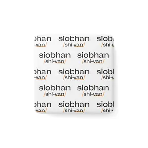Square Porcelin Magnet with Name and Pronunciation by Pronounce Our /Names/