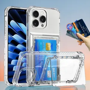 Wallet Phone Case for iPhone 16 Pro Max / 16 Pro / 16 Plus / 16e Capa Clear Case with Credit Card Holder ID Card Slots Design Shockproof Cover for iPhone 16 Pro Max 16e 16Pro 16plus 16promax Funda Coque, Accessories