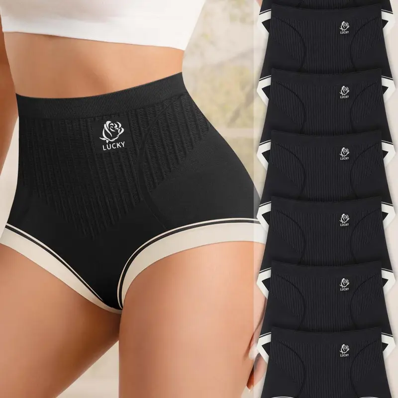 7-Pack MEIYATING Plus Size Underwear, Comfortable Mid-Waist Pants for Women, Large and Extra-Large Fit, Soft and Cozy Design, Casual Soft Panties, Soft Stretch Panties, Soft Fit Panty, Soft Comfy Panty
