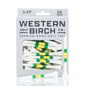 "White Sand" 3.25" Signature Striped Golf Tee