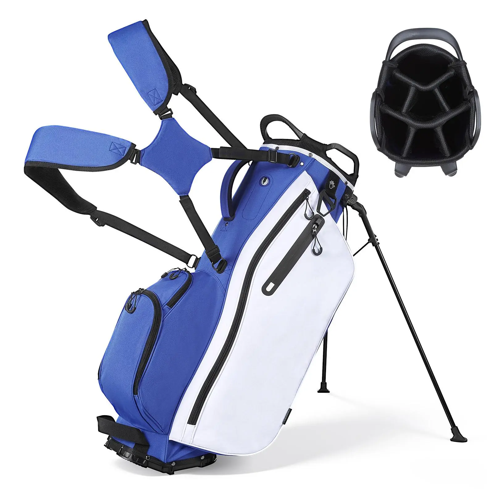 【SummerFinds】VEVOR Golf Cart Bag, 7 Way Top Divider Organizer, Club Stand Bag with Full-length Divider, Handles, Dual Support Legs, Storage Pockets, Dual Shoulder Straps, Rain Hood, Lightweight for Men and Women