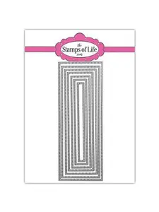 Crafts & Sewing The Stamps of Life Slimline Dotted Rectangles Die Set