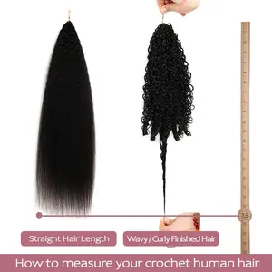[About 60 Strands/bundle]Feather Crochet  Extensions   Blend for Knotless Braids,Burmese Curly   - 3 or 4 Bundles for Full Head#SpringStatements Human Hair