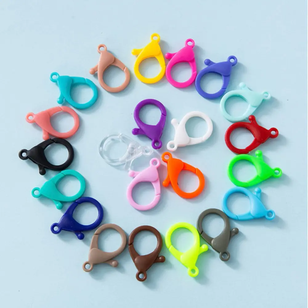 35MM Plastic Lobster Clasp Mixed Color Options 35MM Plastic Lobster Clasp Mixed Color Options