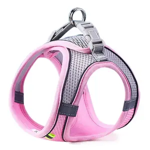 Reflective Adjustable Pet Harness Vest with Chest Rope Set - Perfect for Small to Medium Dogs, Breathable Design for Comfortable Outdoor Walks