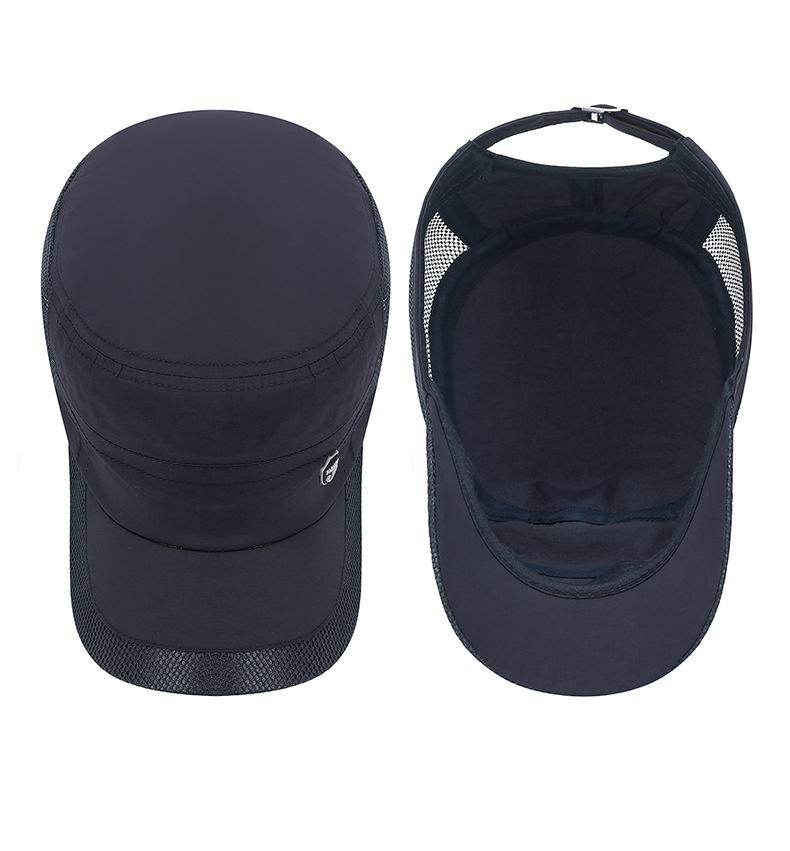 Men's Quick-Drying Hat Lightweight Breathable Mesh Flat-Top Cap for Summer Sun Protection & Shade Spring/Summer Outdoor Baseball Cap Unisex