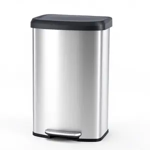 80L/21 Gal Stainless Steel Kitchen Trash Can with Lid - Soft-Close Lid & Foot Pedal, Large Sealed Garbage Bin