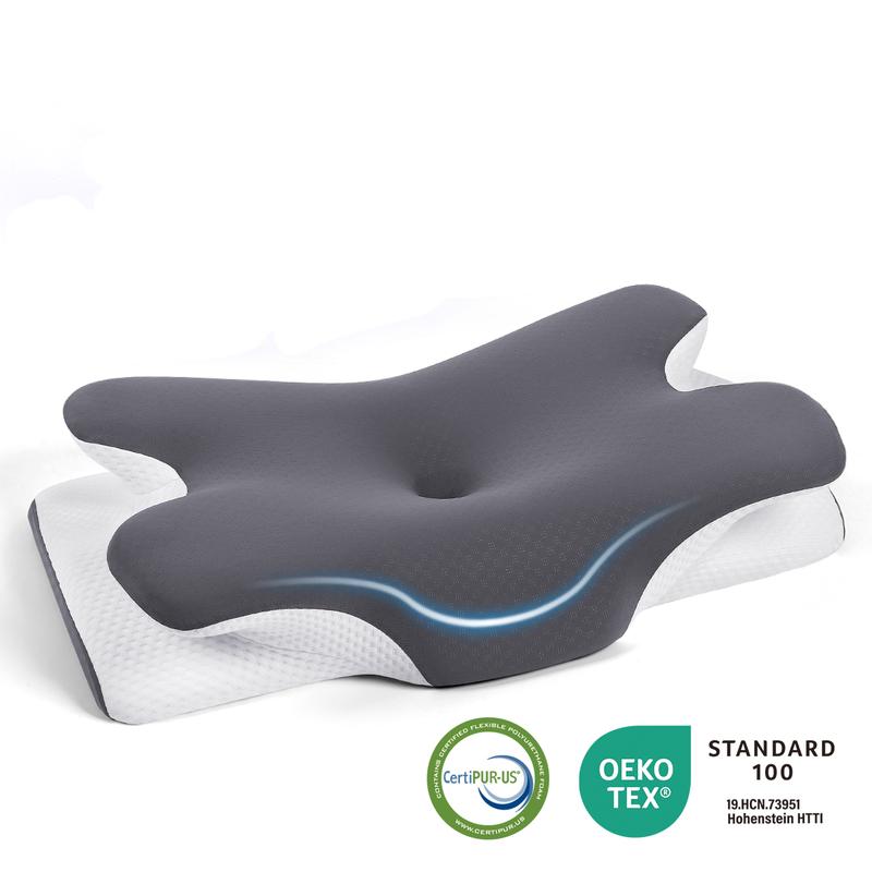 Vipfree Cooling Soft Pillows Ergonomic Memory Foam Cervical Pillows Cervical Support & Relieves neck