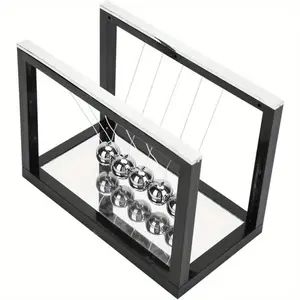 Newton's Cradle, 1 Count Swinging Ball Demonstrating Newton's Laws, Desktop Decoration Ornaments, Interior Decoration Accessories for Physical Science Office Home School