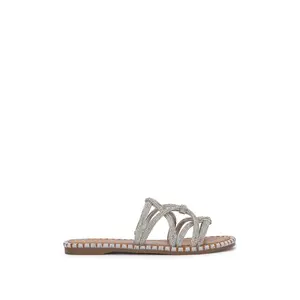 Briellea Embellished Sandal in Silver
