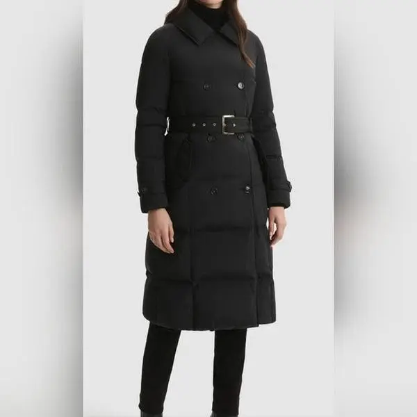 Woolrich Alsea Quilted Belted Trench Coat SZ XS