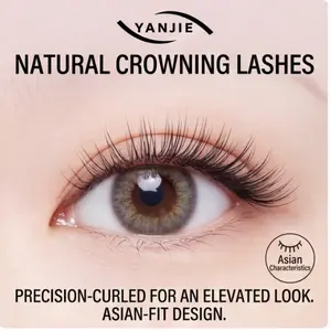 YANJIE Extended-Band Soft Magnetic Eyelashes - Reusable, Waterproof & Long-Lasting Fake Lashes. Glue-Free & Eyeliner-Free Cosmetic Eyelash Extension Kit with Applicator included.