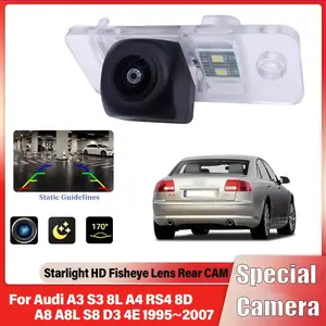 Car Rear View Backup Camera, Replacement for Audi A3 A4 A6 A8 Q7 S3 S4 S6 RS4 2001-2012, Car Safety, Rear View Back-Up Reverse Parking Camera with Night Vision, CCD Camera Kit for Safe Parking & Reverse Driving