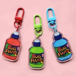 Bug Fluid Double Sided Glitter Keychains