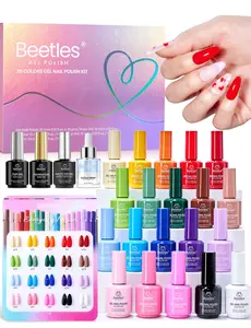 Beetles Gel Nail Polish Set, Nail Nude Pink  Cat Eye Base Glitter Glossy Matte Top Coat Gift for Women Black Friday Winter Nail Gift