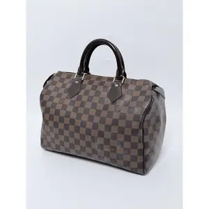 Pre-owned Louis Vuitton Canvas Top Handle Bags Damier Ebene Speedy 30 Top Handle Handbag Shoulder Bag JA340LV