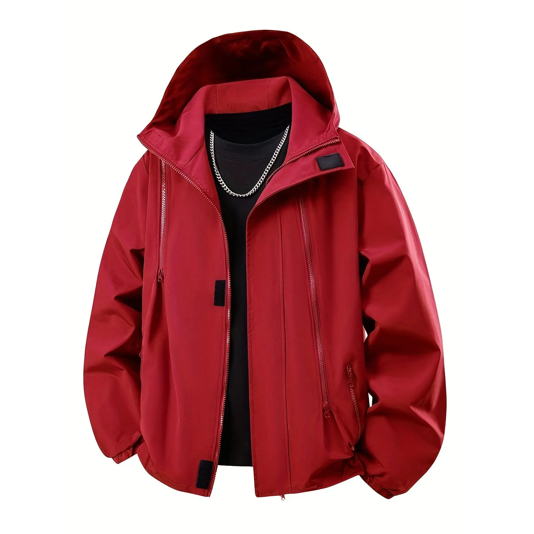 Waterproof Windproof Shell Men's Windproof Waterproof Hooded Jacket - Lightweight Windproof Coat ...