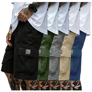 T-OOTD Pick 5-Pack Men’s Cargo Shorts, Stretch Fabric, 4 Pockets, Washable, for Summer Daily Wear and Vacations