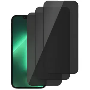 Full Coverage Anti-spy Screen Protector, 3pcs Privacy Glass Screen Protector, Tempered Glass Screen Protector for iPhone