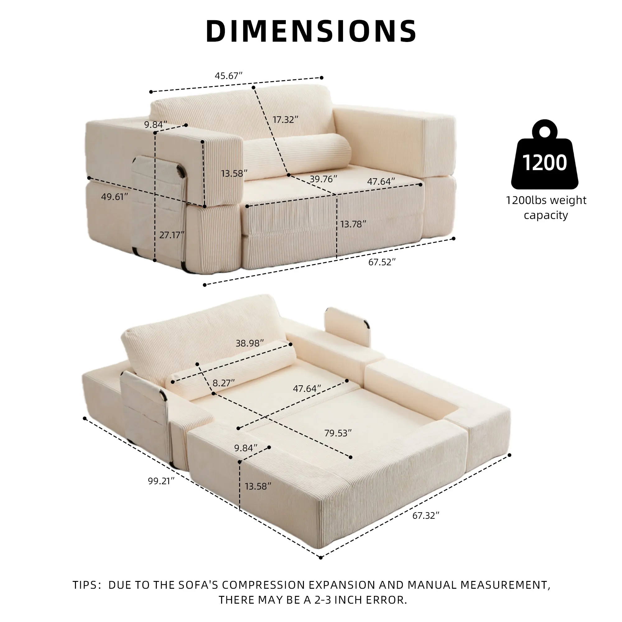 Beige - Single sofa 