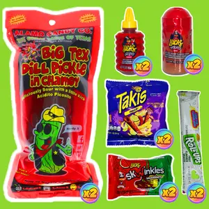 Double Big Tex Takis Chamoy Pickle Kit With Lucas Gusano