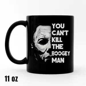 Horror Movie Coffee Mug, Retro Michael Myers Halloween Thriller Coffee Mug, Vintage Scary Movie Horror Mug, You Cant Kill The Boogeyman