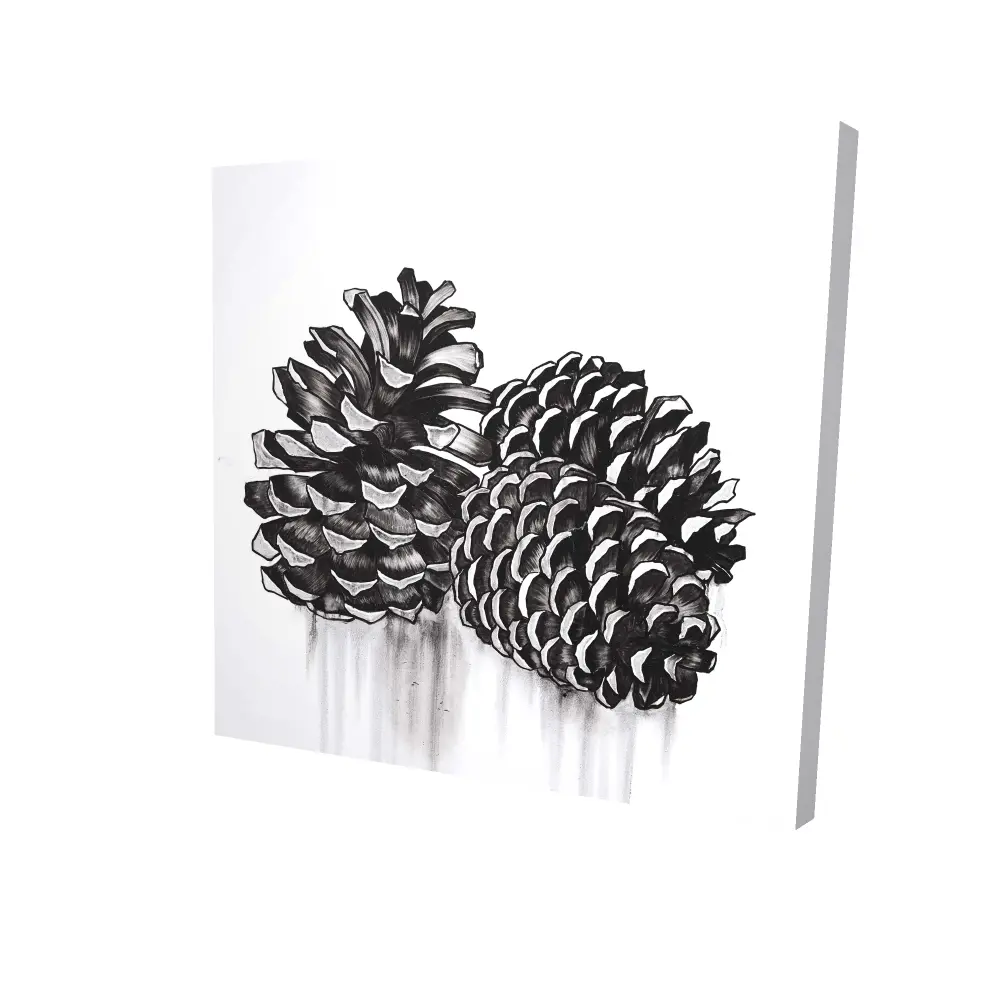 212 MAIN Artistic Rustic 3 Pine Cones Still Life Wall Photo Print - 24x24 in Forest-Themed Home Supplies Wall Art, Bedroom Decoration, Western Decor, Ideal Gift for Home Goods Enthusiasts (Room & Pinterest Aesthetic), 24 X 24 In.