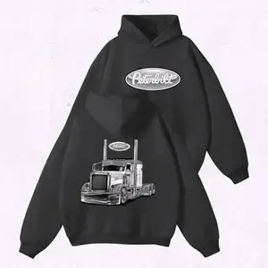 Peteberler Truck Side Pattern Hoodie Fleece Fabric Casual Hooded Sweatshirt, Semi-Trailer Truck Pattern Pullover Road Transport Style, Road Transport Truck Fashion Christmas Gift, Holiday Gift, Birthday Gift, Fashionable and Comfortable, Unisex hoody  dud